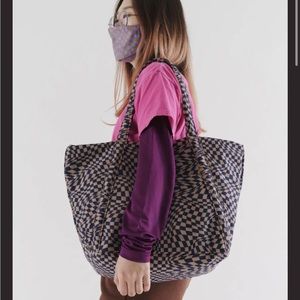BAGGU Cloud Bag - Indigo Trippy Checker